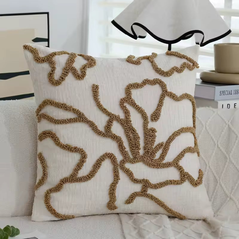 Coussins abstraits fleurs