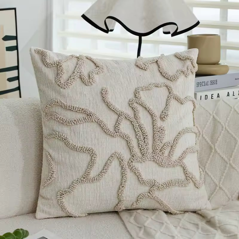 Coussins abstraits fleurs