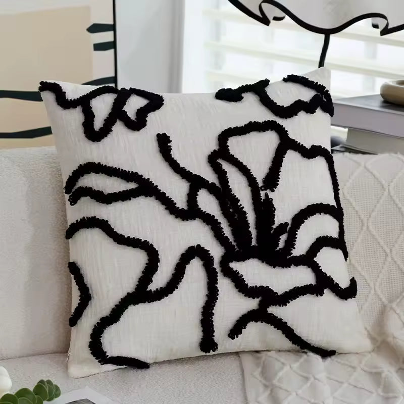Coussins abstraits fleurs