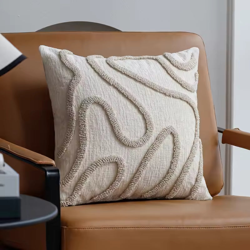 Coussin ligne abstrait