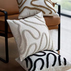 Coussin ligne abstrait