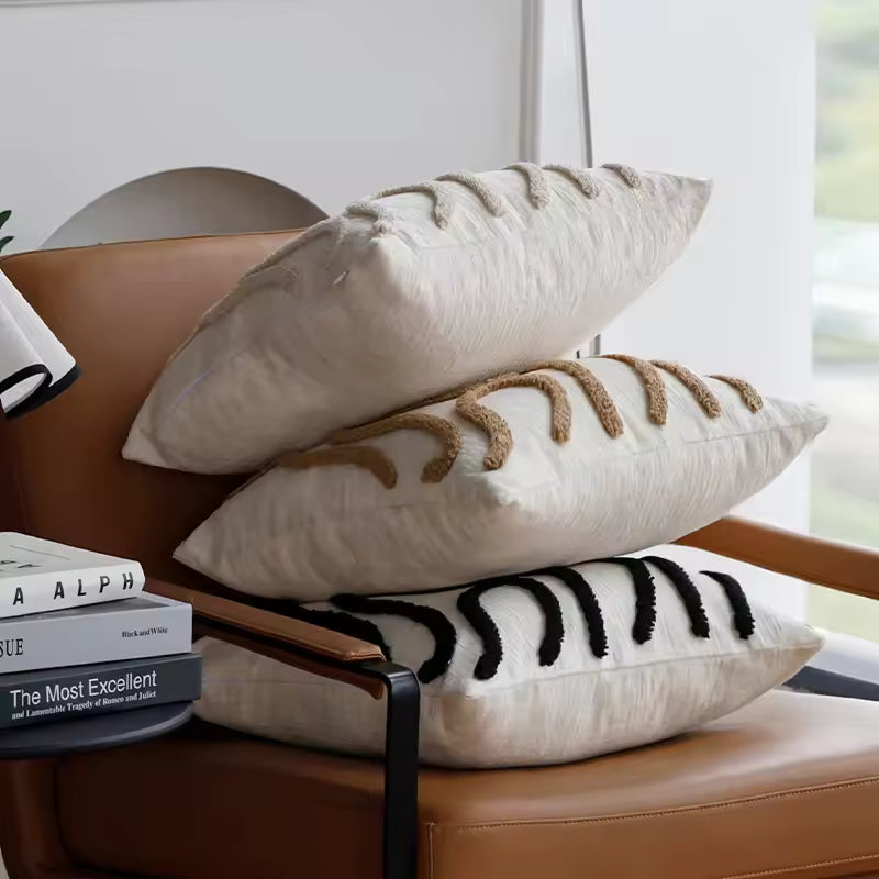 Coussin ligne abstrait