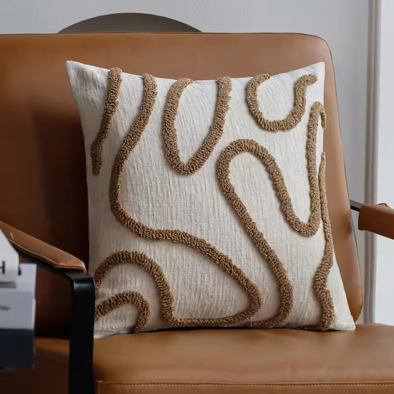 Coussin ligne abstrait
