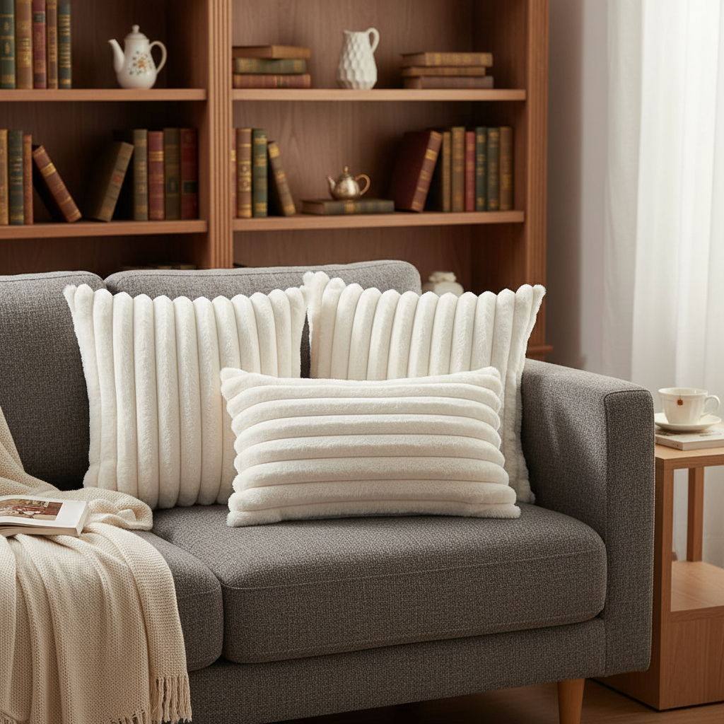 Fourre de Coussin Gaufrette – Moelleux structuré