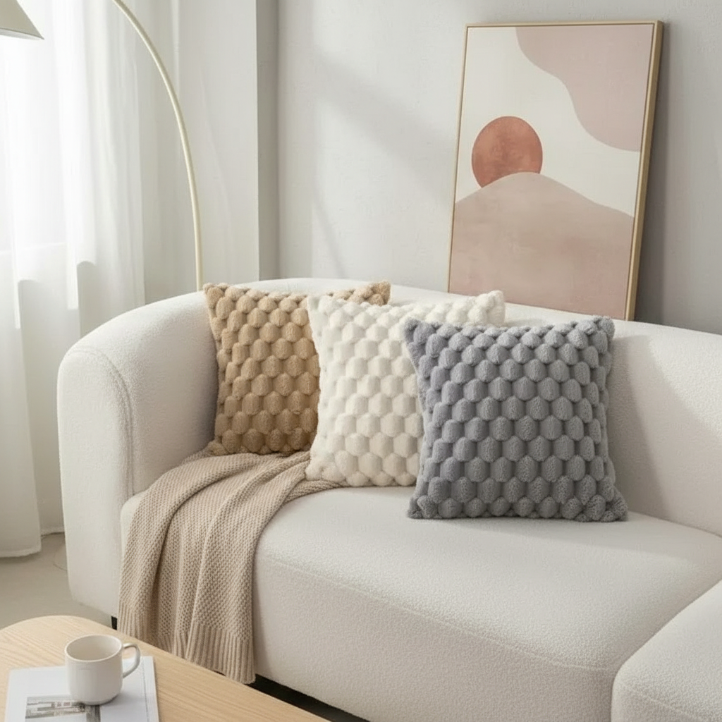 Fourre de Coussin Miel Texturé – Doudou design