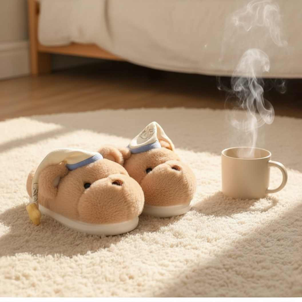 Chaussons Oursons Bonne Nuit – Prêts à dormir aussi !