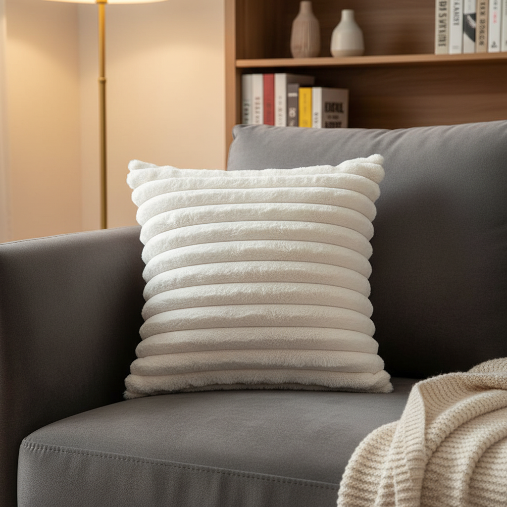 Fourre de Coussin Gaufrette – Moelleux structuré