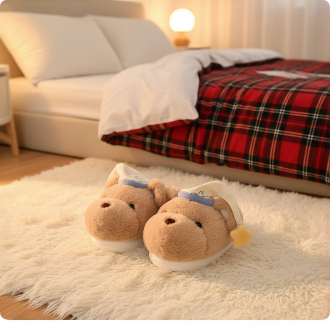 Chaussons Oursons Bonne Nuit – Prêts à dormir aussi !