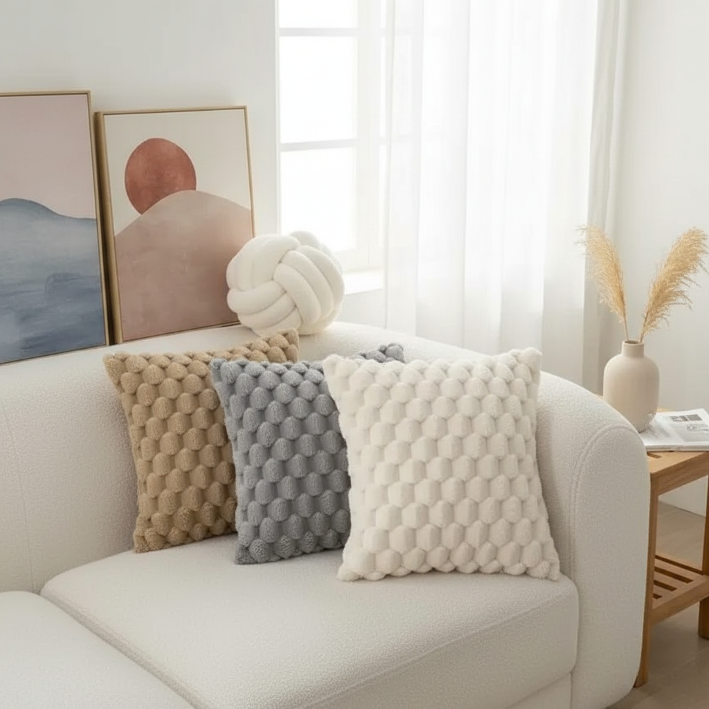 Fourre de Coussin Miel Texturé – Doudou design