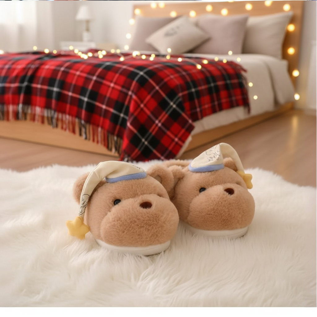 Chaussons Oursons Bonne Nuit – Prêts à dormir aussi !